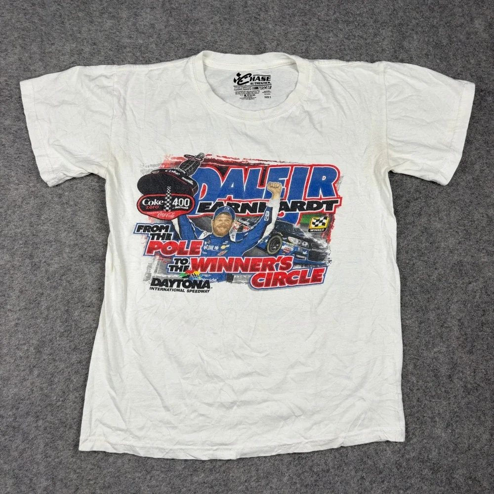 Chase Authentics NASCAR T Shirt Mens Small Dale Earnhardt Jr Daytona Coke 400